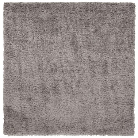 Flowers First 5 x 5 ft. Madrid Shag Square Rug, Charcoal FL1890573